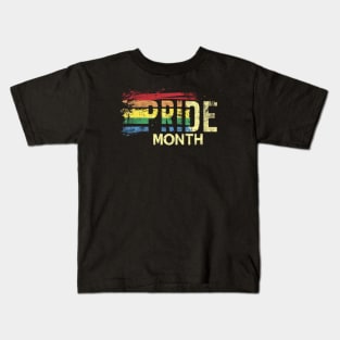 PRIDE MONTH, LGBTQ, equality, retro vinatage Kids T-Shirt